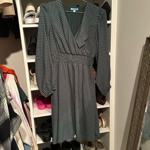 Draper James RSVP Dark Green Polka Dot dress
